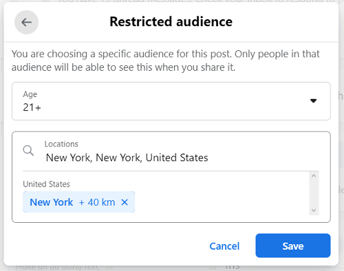 Target Facebook Audience by a Specific Country or City