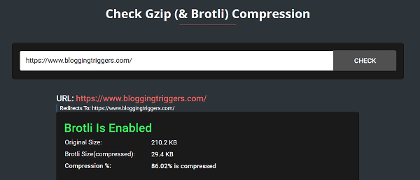 GZIP compression