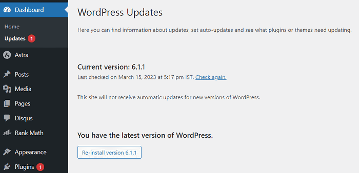 WordPress-updates