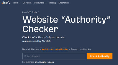 Ahrefs-website-authority-checke