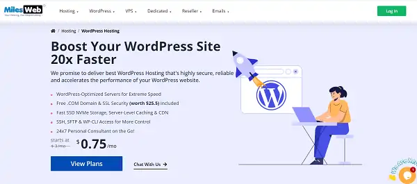 MilesWeb WordPress