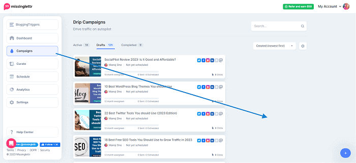 Missinglettr drip campaign Missinglettr drip campaign