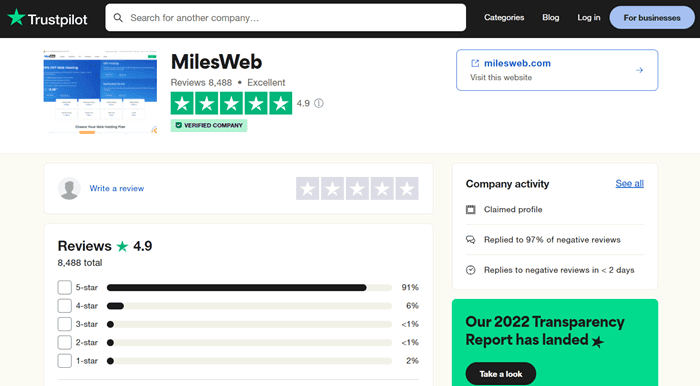 MilesWeb reviews